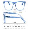 OLOMEE Large Reading Glasses Men +1.25 Oversized Square Wide Sunglasses Readers 4 Pack,Comfy Lightweight Cool Eyeglasses for Reading Flexible Spring Hinges for Big Head/Large Face view 3
