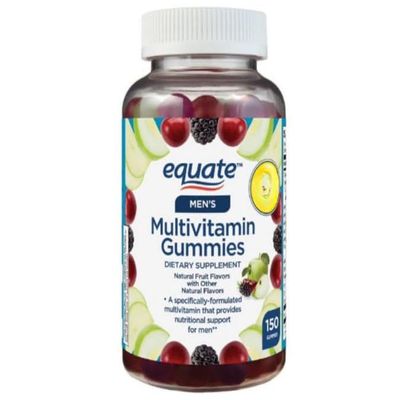 AGILIPET Equate Men's Multivitamin Gummies, Daily Multivitamin for Adult Men, Natural Mixed Fruit Flavor, 150 Count (75 Servings) Sticker