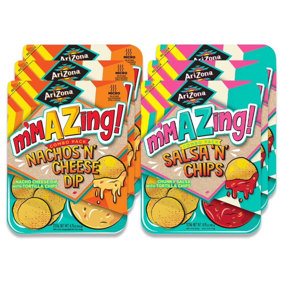 AriZona m'mAZing Salty Snacks Variety Pack - Nachos and Cheese, Salsa and Chips, 3 of Each Flavor (Pack of 6)