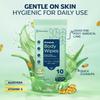 120 Large Shower Wipes Body Wipes for Adults Bathing No Rinse 12 Packs of 10 Extra Moist Bath with Aloe & Vitamin E for Camping, Travel, Gym & Bedridden Care view 4