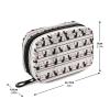 Weekly Pill Organizer with Travel Small Pill Case AM PM 7 Day Removable Cute Pill Box Vitamin Holder Organizer 2 Times a Day Pill Container for Purse Medication Cats Stripes Hearts White view 2