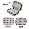 Weekly Pill Organizer with Travel Small Pill Case AM PM 7 Day Removable Cute Pill Box Vitamin Holder Organizer 2 Times a Day Pill Container for Purse Medication Cats Stripes Hearts White view 4