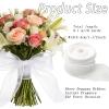 1.5 Inch Wide Unwired Fishtail Sheer Gauze Ribbon 10 Yards for Birthday Cake Decoration Bow Making Floral Arrangements DIY Crafts Gift Wrapping (White) view 2
