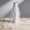 1.5 Inch Wide Unwired Fishtail Sheer Gauze Ribbon 10 Yards for Birthday Cake Decoration Bow Making Floral Arrangements DIY Crafts Gift Wrapping (White) view 4