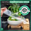 Compostable Plastic Wrap for Food with Dispenser & Cutter 400 Sq Ft Roll, ASTM D6400 Certified view 2