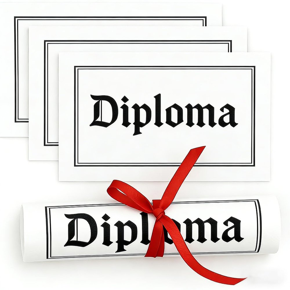 40PCS Graduation Diploma Guest Napkins - Black and White Disposable Paper Napkins with Red Ribbon Roll, Congrats Grad Dinner Hand Napkin for Class of 2026 College & High School Grad Party Decorations
