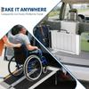 Portable Aluminum Wheelchair Ramp 4FT, Heavy Duty, 600lb Capacity, Non-Slip Folding Threshold, Safety Lock Safe Entry for Seniors, Walkers, Scooters, Lightweight, Collapsible, Non-Slip Black view 3