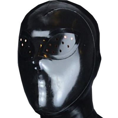 WJPTDKJ SM Latex Hood Rubber Head Mask Halloween Full Face Mask Back Zipper Handmade for Unisex Elastic Breathable(Size:L-68CM)