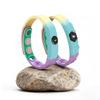 BooElegr Adjustable Silicone Bracelet for Men and Woman, Breathable Rubber Lightweight and Comfortable Wristband(Rhombus+Rounded edges) view 3