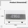 byepica 300Ml Humidifier and Essential Oil Diffuser with Clock and Speaker, 7-Color Night Light in White view 4