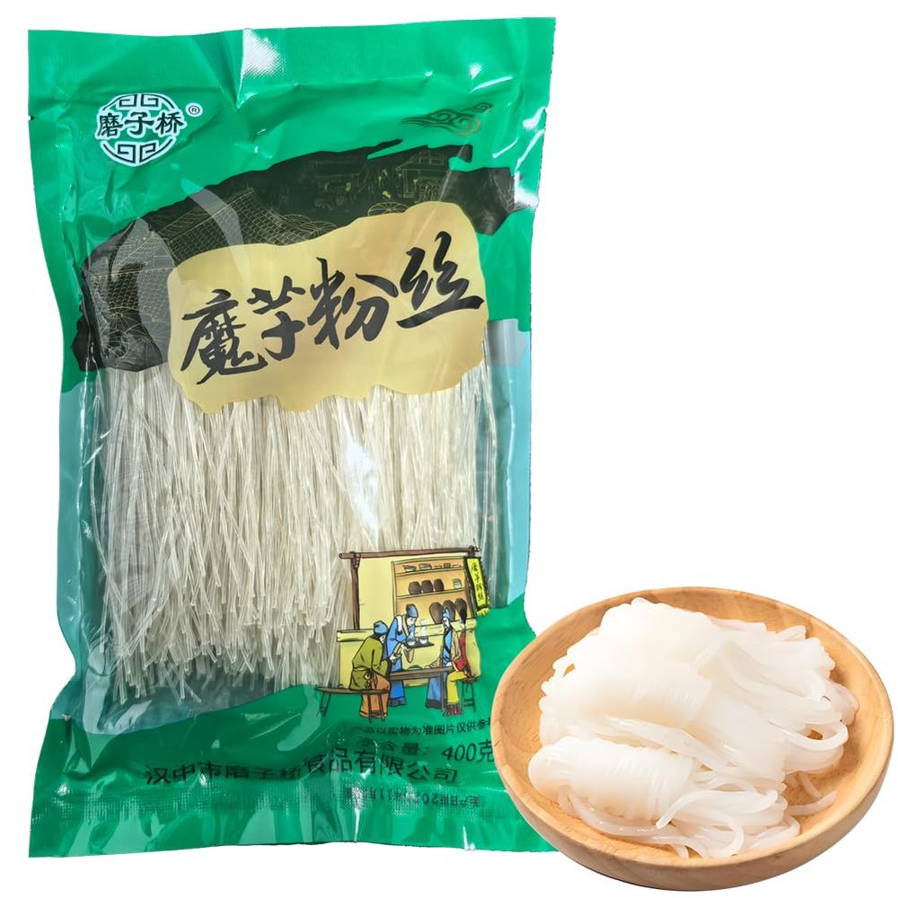 DAMAICHUHAI Konjac Noodles, Shirataki Noodles, Low Carb & Gluten Free, 400g/14.1oz Per Pack, Dried Konjac Pasta, Low Calorie Angel Hair Pasta, Healthy Noodles Alternative