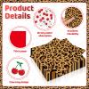100Pcs Cherry Cheetah Print Party Birthday Decorations Leopard Cherry Paper Napkins Cheetah Print Disposable Napkins Red and Black Themed Party Supplies for Women Girls Bachelorette Birthday Decor view 3