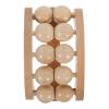 GALPADA Natural Wood Dual Row Handheld Back Massager Roller for Muscle Relaxation Portable Manual Wooden Massage Tool for Home Office and Travel Relief view 1