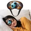 Sleep Mask for Side Sleeper Women Men, Blackout Sleeping Mask Soccer Ball Flying in The air Silk Eye Masks Super Soft Breathable Night Blindfold Sleep Eye Cover with Elastic Strap for Travel view 1
