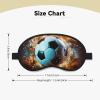 Sleep Mask for Side Sleeper Women Men, Blackout Sleeping Mask Soccer Ball Flying in The air Silk Eye Masks Super Soft Breathable Night Blindfold Sleep Eye Cover with Elastic Strap for Travel view 4