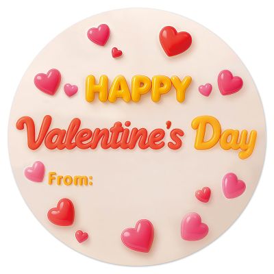 HEYINSHEN Valentine's Day Gift Stickers 60Pcs Valentine's Days Gifts Tags Sticker Happy Valentines Days Stickers Label for Gifts Wrap Love Letters Sealing Gift Wrapping Signature Decoration