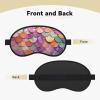 Sleep Mask for Side Sleeper Women Men, Blackout Sleeping Mask Mermaid Scales Background Silk Eye Masks Super Soft Breathable Night Blindfold Sleep Eye Cover with Elastic Strap for Travel view 2