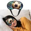 Sleep Mask for Side Sleeper Women Men, Blackout Sleeping Mask Goal Soccer Silk Eye Masks Super Soft Breathable Night Blindfold Sleep Eye Cover with Elastic Strap for Travel view 1