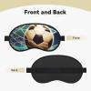 Sleep Mask for Side Sleeper Women Men, Blackout Sleeping Mask Goal Soccer Silk Eye Masks Super Soft Breathable Night Blindfold Sleep Eye Cover with Elastic Strap for Travel view 2