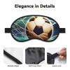 Sleep Mask for Side Sleeper Women Men, Blackout Sleeping Mask Goal Soccer Silk Eye Masks Super Soft Breathable Night Blindfold Sleep Eye Cover with Elastic Strap for Travel view 3