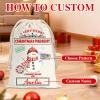 Personalized Christmas Santa Sack, Custom Drawstring Bag with Name, Christmas Gift Bag for Boys Girls, Cute Penguin Deer Snowman Bag, Large Medium Small Xmas Wrapping Gift Bags for Holiday Presents view 2