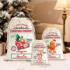 Personalized Christmas Santa Sack, Custom Drawstring Bag with Name, Christmas Gift Bag for Boys Girls, Cute Penguin Deer Snowman Bag, Large Medium Small Xmas Wrapping Gift Bags for Holiday Presents view 3