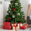 KFBE Christmas Ribbon Gingerbread Snowflake Snowman Penguin Dog 5 Rolls for Gift Wrapping Flower Bouquets Hair Home Decor DIY Crafts Bow Wreath Decorations view 3