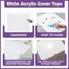Novabright 2 Pack White Acrylic Sensory Table Cover Desk Inserts 13.5''x17.5''x1/4'' Cover Accessories Compatible with Ikea Flisat Table for Sensory Play view 4