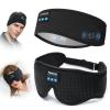 2-Pack Sleep Headphones Bluetooth 3D Sleep Mask & Wireless Headband Headphone with Ultra-Thin Speakers, Sleeping Headphones for Side Sleepers, Running, Workout, Insomniac, Travel, Gifts, Meditation