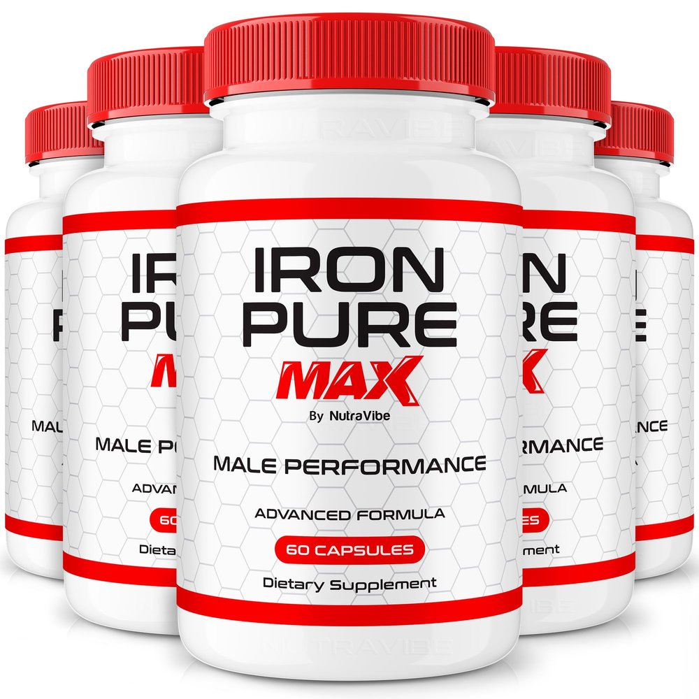 (5 Pack) Iron Pure Max IronPure Max Formula Premium Energy & Performance Support | Natural Supplement for Drive & Stamina| Easy-to-Take Pills, Non-Habit Forming, Official Reviews (300 Capsules)