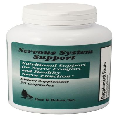 Next to Nature Nervous System Support Supplement with B Vitamins, Alpha Lipoic Acid 90 Capsules