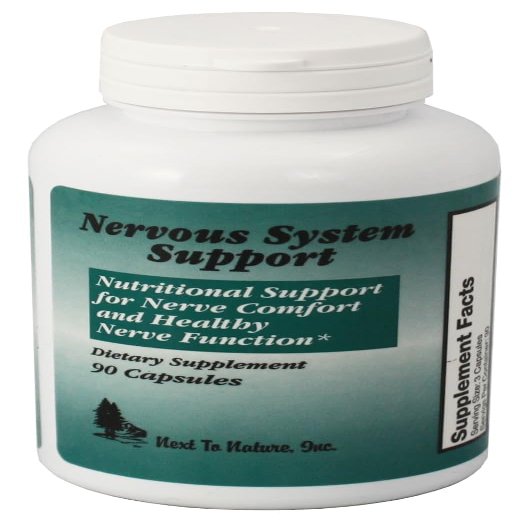 Next to Nature Nervous System Support Supplement with B Vitamins, Alpha Lipoic Acid 90 Capsules