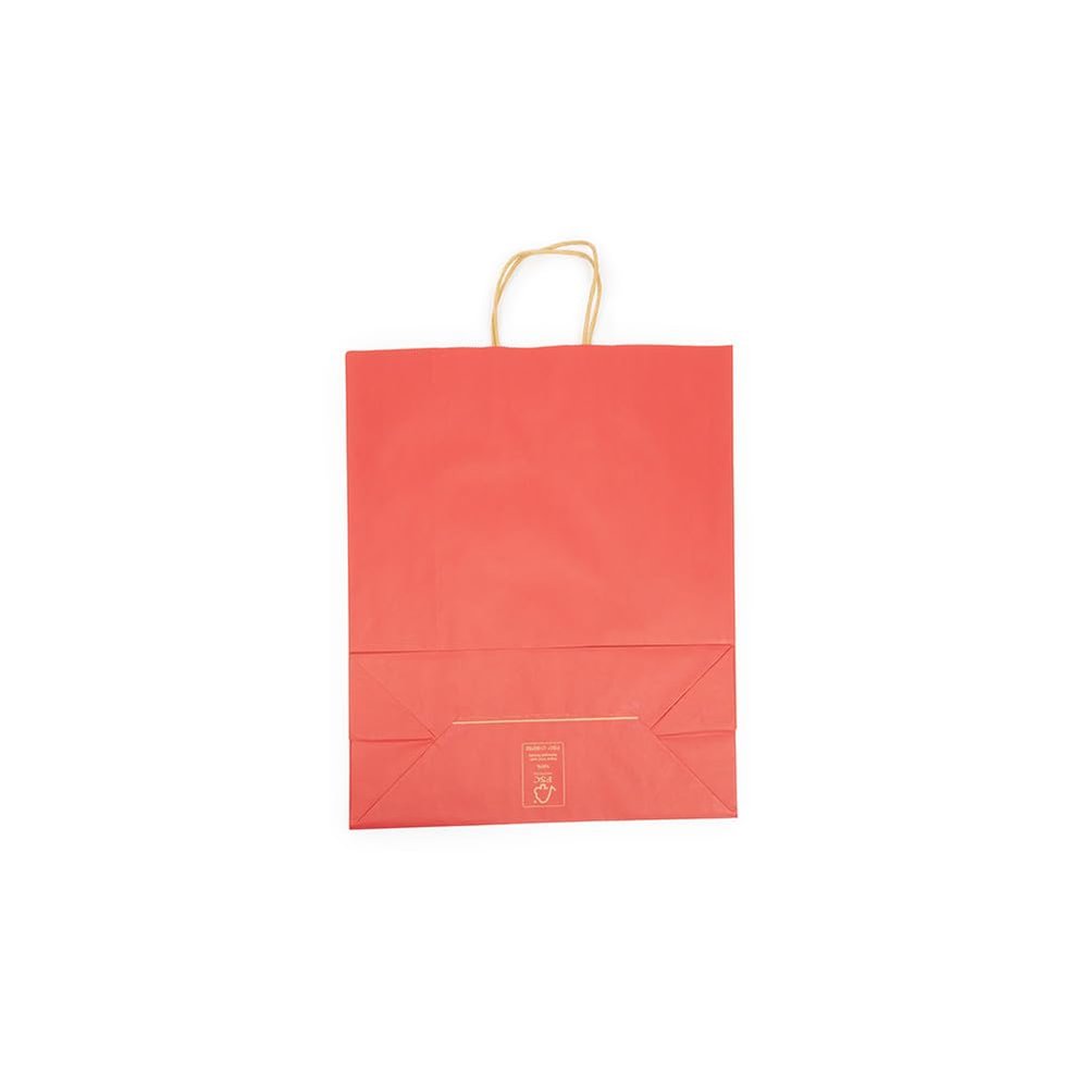 Brothersbox Brown Gift Bags with Handles 100PCS, 8 * 4.76 * 10 Inch Medium Kraft Paper Bags Bulk for Craft Shopping Business Party Favor Retail Birthday Grocery (Red, 7 1/16" x 3 9/16" x 9 1/16")