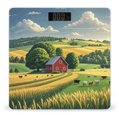 Country Farm Scale for Body Weight Digital Bathroom Scale Toughened Glass High Precision Scales for Body Weight with Large LCD Backlight Display Weight Scales