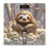 Sloth on Zipper Scale for Body Weight Digital Bathroom Scale Toughened Glass High Precision Scales for Body Weight with Large LCD Backlight Display Weight Scales view 1