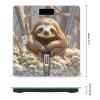 Sloth on Zipper Scale for Body Weight Digital Bathroom Scale Toughened Glass High Precision Scales for Body Weight with Large LCD Backlight Display Weight Scales view 2