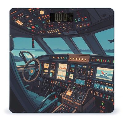 Airplane Scale for Body Weight Digital Bathroom Scale Toughened Glass High Precision Scales for Body Weight with Large LCD Backlight Display Weight Scales