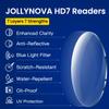 JOLLYNOVA HD7 Progressive Multifocus Reading Glasses Blue Light Blocking Computer Readers for Men Women TR90 Square Frame (Black, 2.5, x) view 3