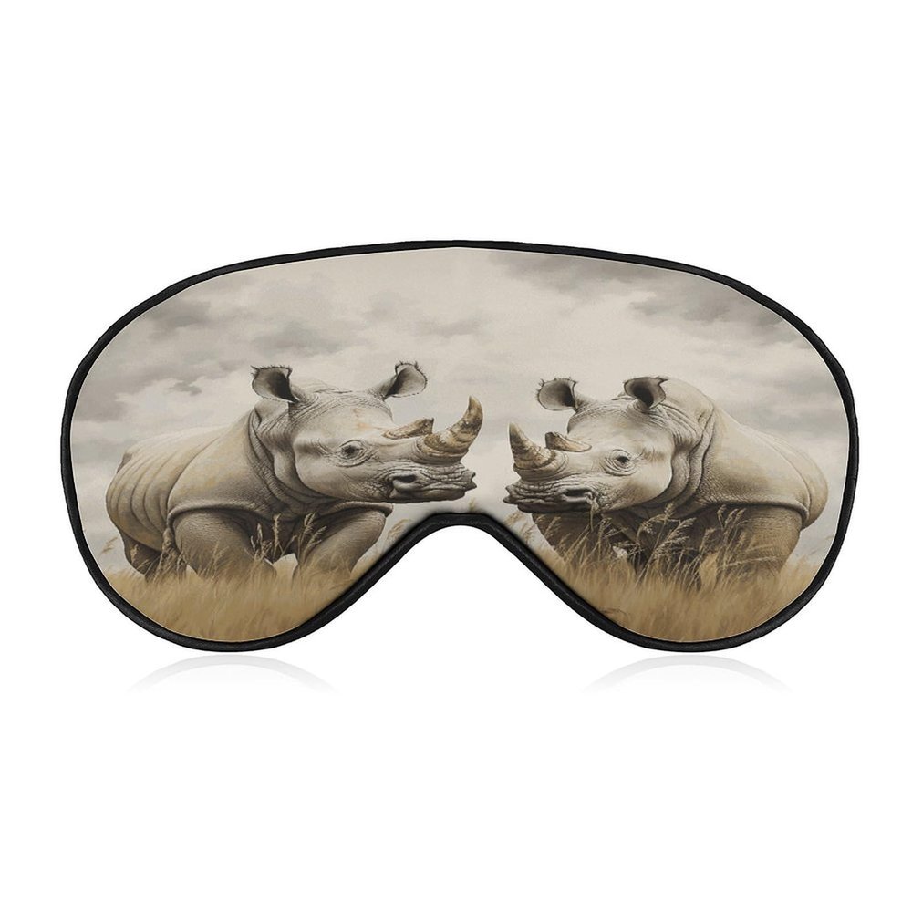 Two Rhinos Sleeping Mask Sleep Mask for Side Sleeper Relaxing Zero Pressure Night Blindfold Light Block-Out Eye Mask for Sleep with Easy Adjustable Strap