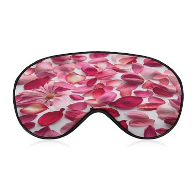 Peach Flower Petals Sleeping Mask Sleep Mask for Side Sleeper Relaxing Zero Pressure Night Blindfold Light Block-Out Eye Mask for Sleep with Easy Adjustable Strap