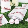 Hxezoc 12 Pieces Baseball Drawstring Bags Party Favor Goodie Bags Treat Candy Bags Sports Reusable Waterproof Backpack for Baseball Theme Birthday Party Decoration Supplies view 4