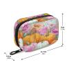 Weekly Pill Organizer with Travel Small Pill Case AM PM 7 Day Removable Cute Pill Box Vitamin Holder Organizer 2 Times a Day Pill Container for Purse Medication Thanksgiving Pumpkins Flowers Orange view 2