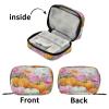 Weekly Pill Organizer with Travel Small Pill Case AM PM 7 Day Removable Cute Pill Box Vitamin Holder Organizer 2 Times a Day Pill Container for Purse Medication Thanksgiving Pumpkins Flowers Orange view 4