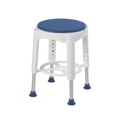 Bathroom Safety Swivel Seat Shower Stool, Blue