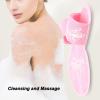 Agatige Foot Shower Scrubber, Strong Suction Cups Anti Slip Foot Massage Mat Feet Washer for Men or Women (Pink) view 3