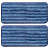 uxcell 2Pcs Microfiber Mop Pads, 11.8x5.5 Reusable Replacement Flat Mop Pads Refills with Hook-and-Loop for Home Office Restaurant Surface/Hardwood Floor Cleaning, Blue view 1