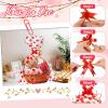 15 Pack Mother's Day Cellophane Bags with Bows 20x28 Inch Heart Printed Gift Baskets Bags Large Clear Gift Bags Gift Wrapping Supplies for Valentine's Day, Thanksgiving, Christmas, Birthday Party view 3