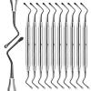 10 Pcs Dental Lucas Curettes 4mm Serrated Spoon | Periodontal Bone Curette Instrument | Stainless Steel view 1