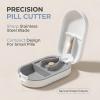 1-Piece Professional Pill Cutter Splitter, Precision Tool for Small Pills, Compact Pill Accessory, Ideal for Cutting Tiny & Large Tablets (White) view 3