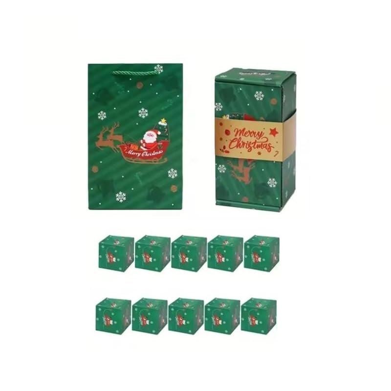 Surprise Gift Box Explosion for Money, Christmas Cash Explosion Box Gift for Grandkids, Unique Folding Pop-up Money Gift Box for Holidays & Birthday (10pcs fold Box Green)